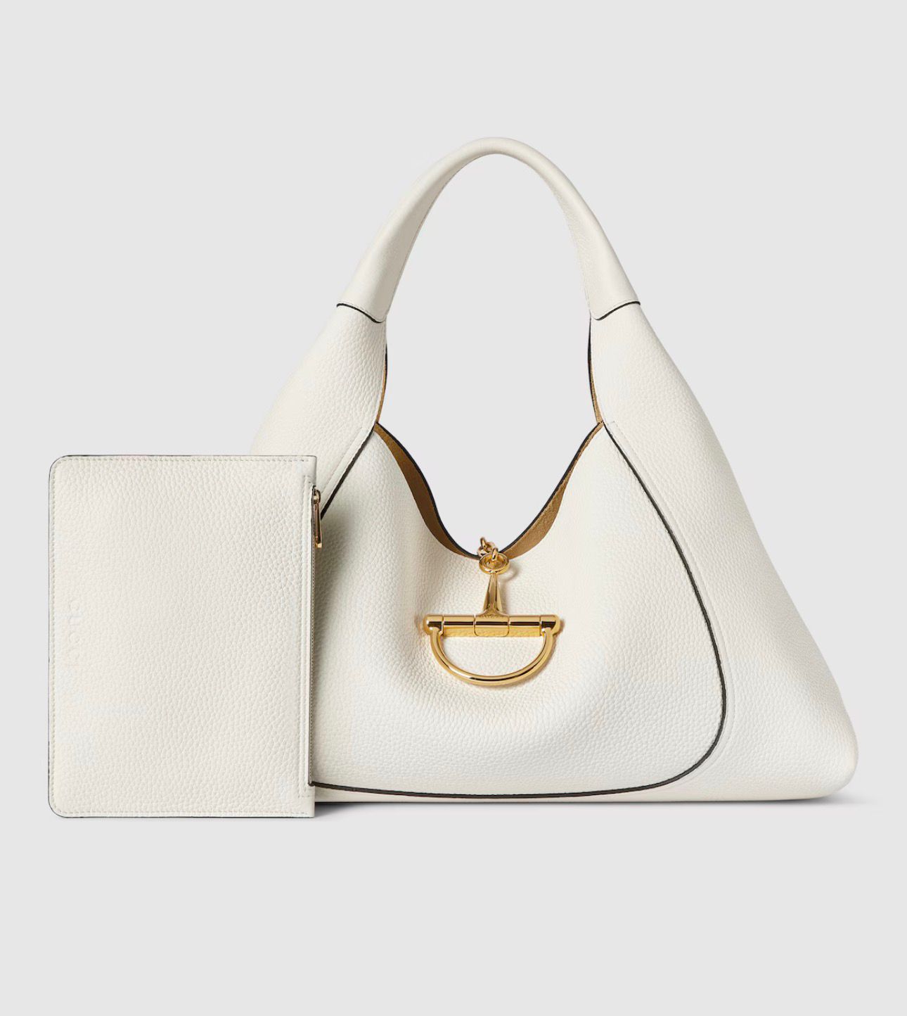 G-U-C-C-I Softbit Maxi Shoulder – Women Bag (White)