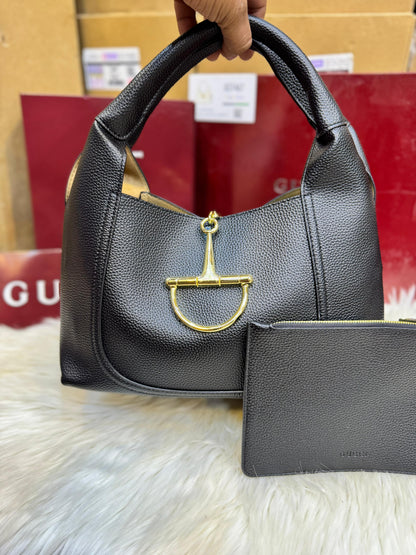 G-U-C-C-I Softbit Maxi Shoulder – Women Bag (Black)