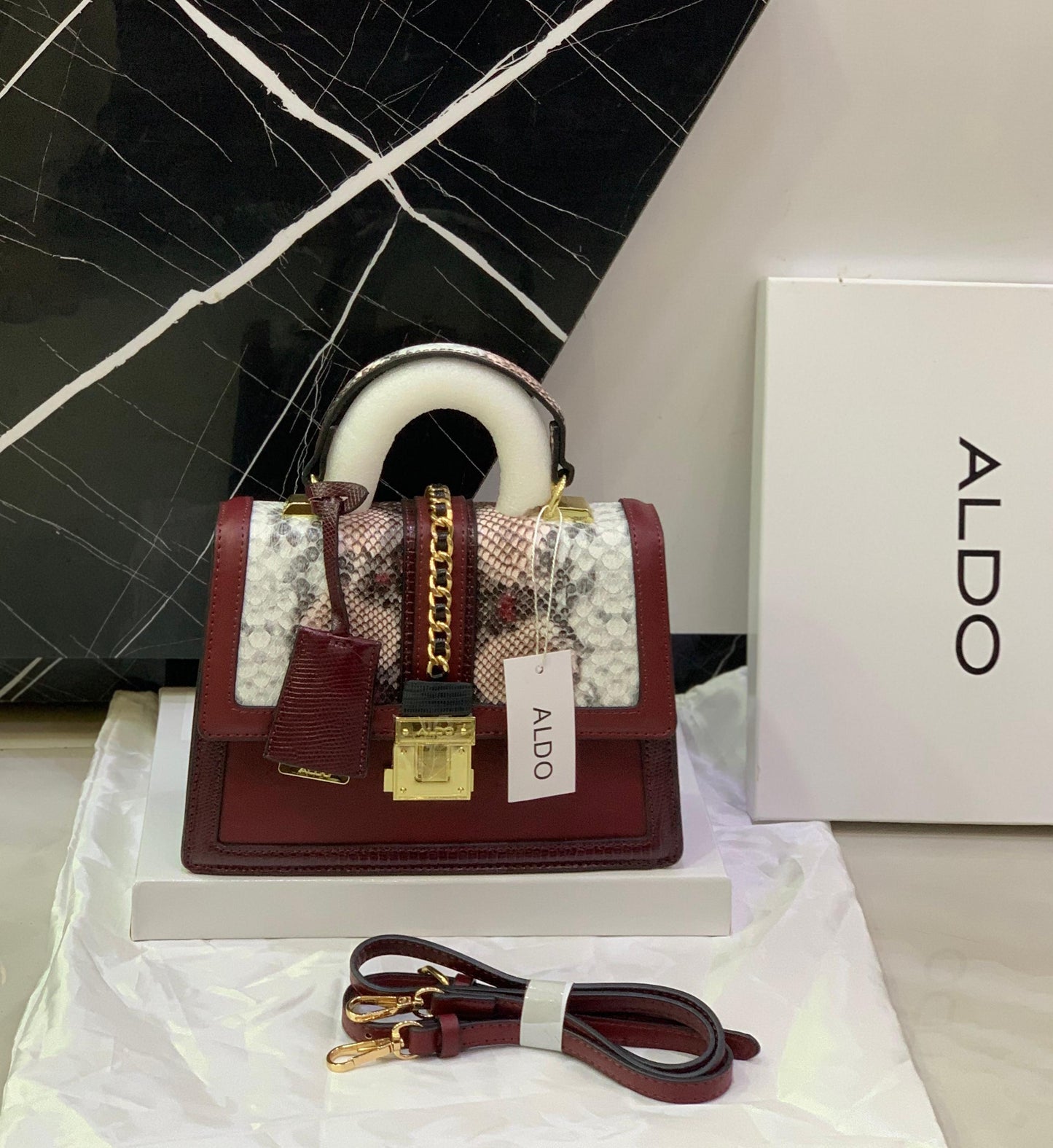 A-L-D-O Crossbody – Master Class Women Bag | 5 Colours Available (Maroon/White)