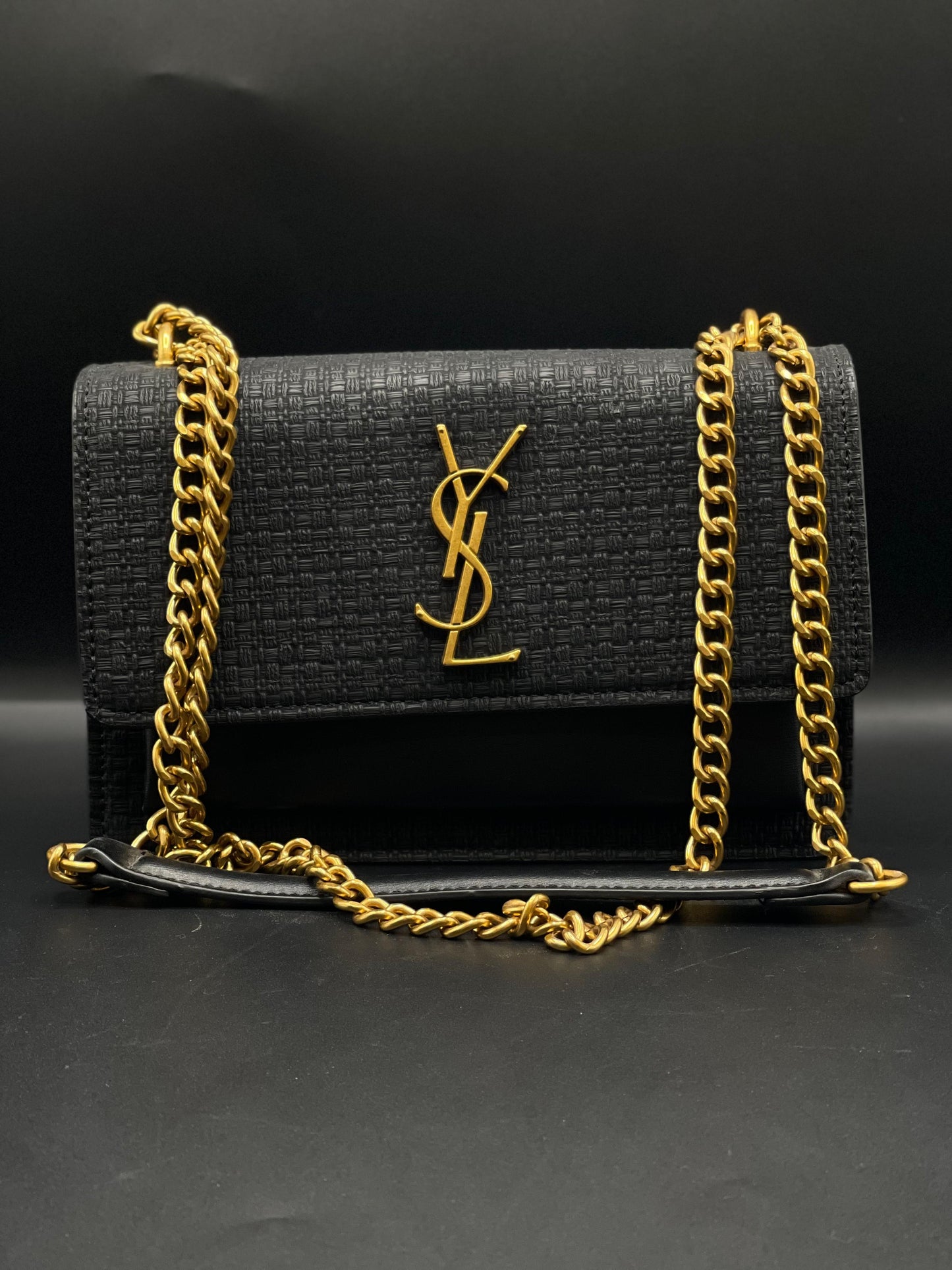 Y-S-L S-A-I-N-T L-A-U-R-E-N-T Sunset Crossbody – Women Bag (Black)