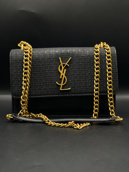 Y-S-L S-A-I-N-T L-A-U-R-E-N-T Sunset Crossbody – Women Bag (Black)