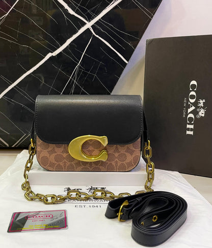 C-O-A-C-H Crossbody – Master Copy High Quality Women Bag | Black/Brown