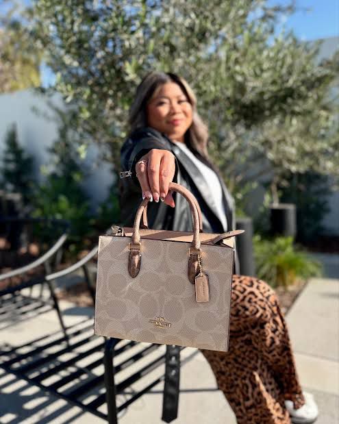 C-O-A-C-H Maggie Small Tote – Premium Women Bag (Brown/Beige)
