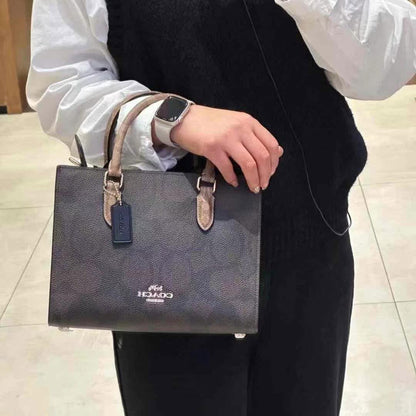 C-O-A-C-H Maggie Small Tote – Premium Women Bag (Black/Brown)