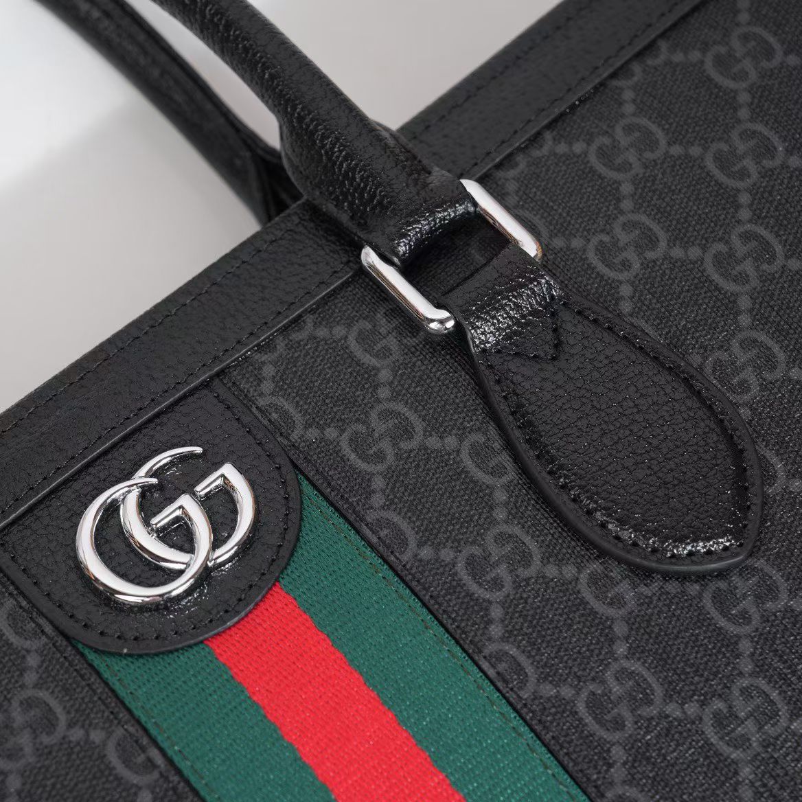 G-U-C-C-I Luxury Signature Large Women Bag | Super Premium Edition (Black-2)