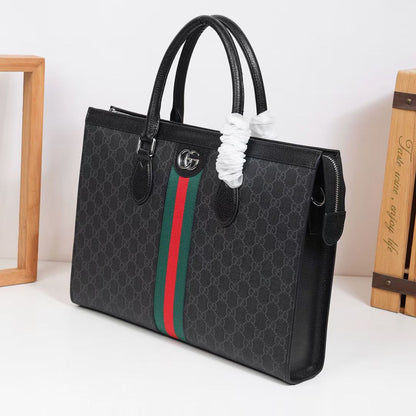 G-U-C-C-I Luxury Signature Large Women Bag | Super Premium Edition (Black-2)