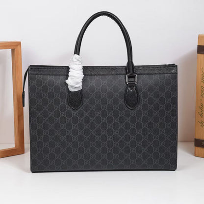 G-U-C-C-I Luxury Signature Large Women Bag | Super Premium Edition (Black-2)