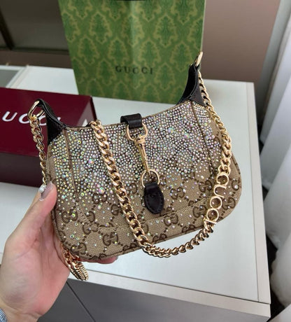 G-U-C-C-I Jackie Notte Mini Crystal Women Bag – Premium Edition