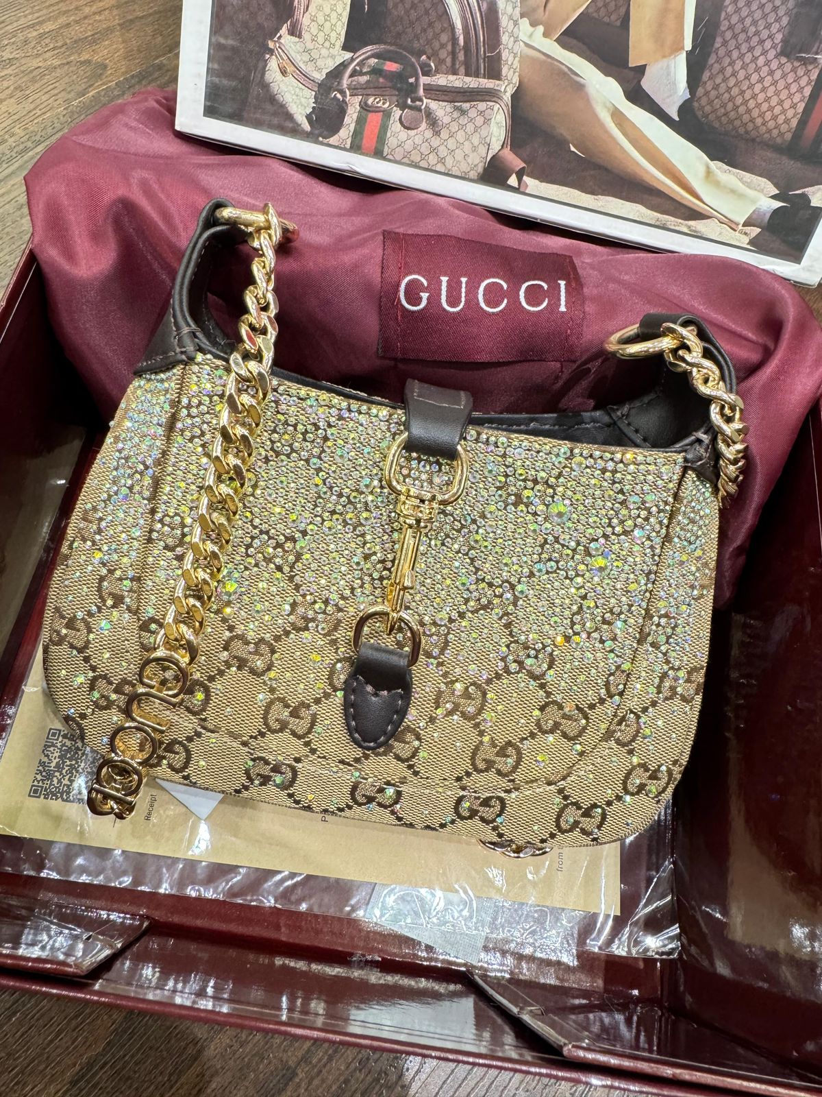 G-U-C-C-I Jackie Notte Mini Crystal Women Bag – Premium Edition