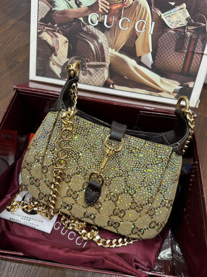 G-U-C-C-I Jackie Notte Mini Crystal Women Bag – Premium Edition