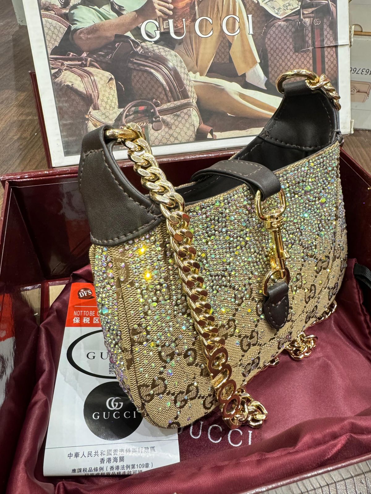 G-U-C-C-I Jackie Notte Mini Crystal Women Bag – Premium Edition
