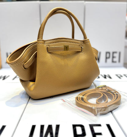 J-W P-E-I Premium Mini Women Bag – Maroon | With Brand Tag & Dust Bag (Mustard/Beige)