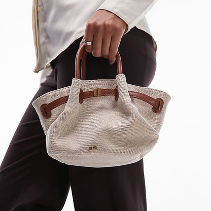 J-W P-E-I Premium Mini Women Bag – Maroon | With Brand Tag & Dust Bag (White/Brown)