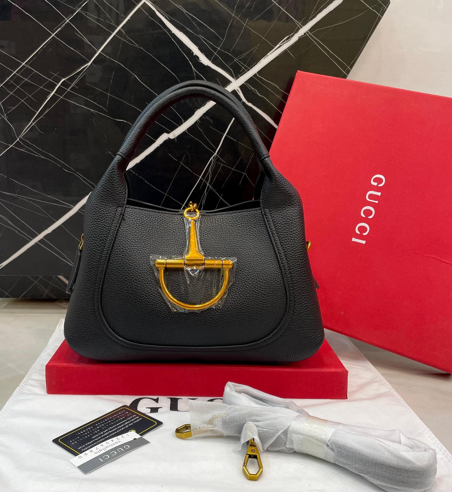 G-U-C-C-I Softbit Maxi Shoulder – Women Bag (Black)