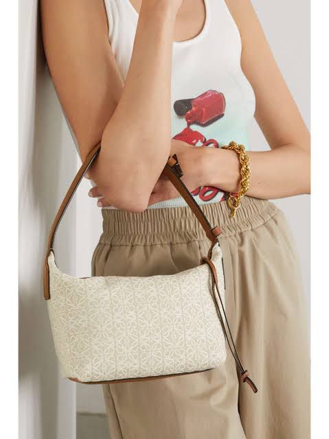 L-O-E-W-E Cubi Anagram Crossbody – Premium Women Bag (Brown/White)