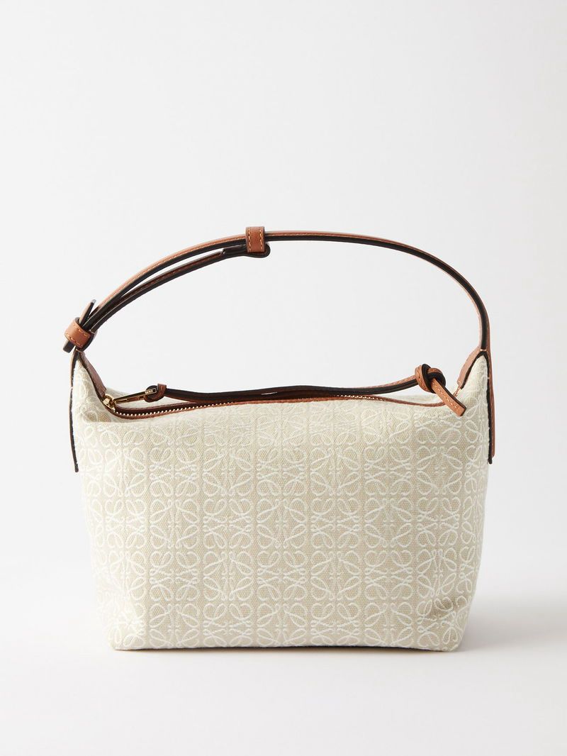 L-O-E-W-E Cubi Anagram Crossbody – Premium Women Bag (Brown/White)