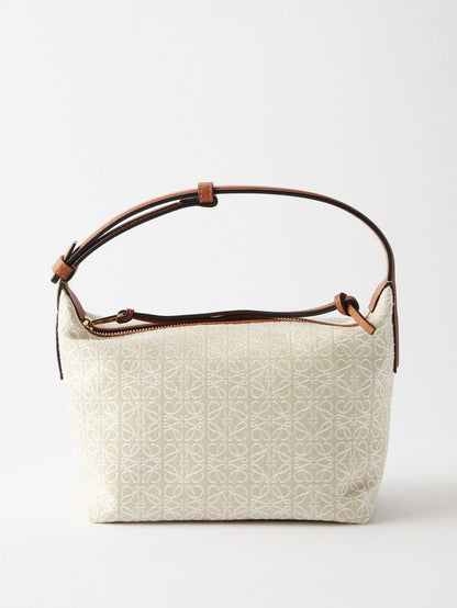 L-O-E-W-E Cubi Anagram Crossbody – Premium Women Bag (Brown/White)