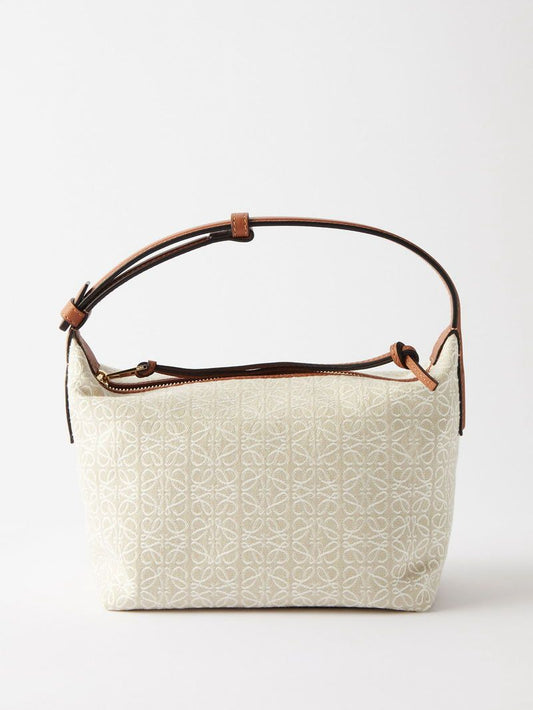 L-O-E-W-E Cubi Anagram Crossbody – Premium Women Bag (Brown/White)