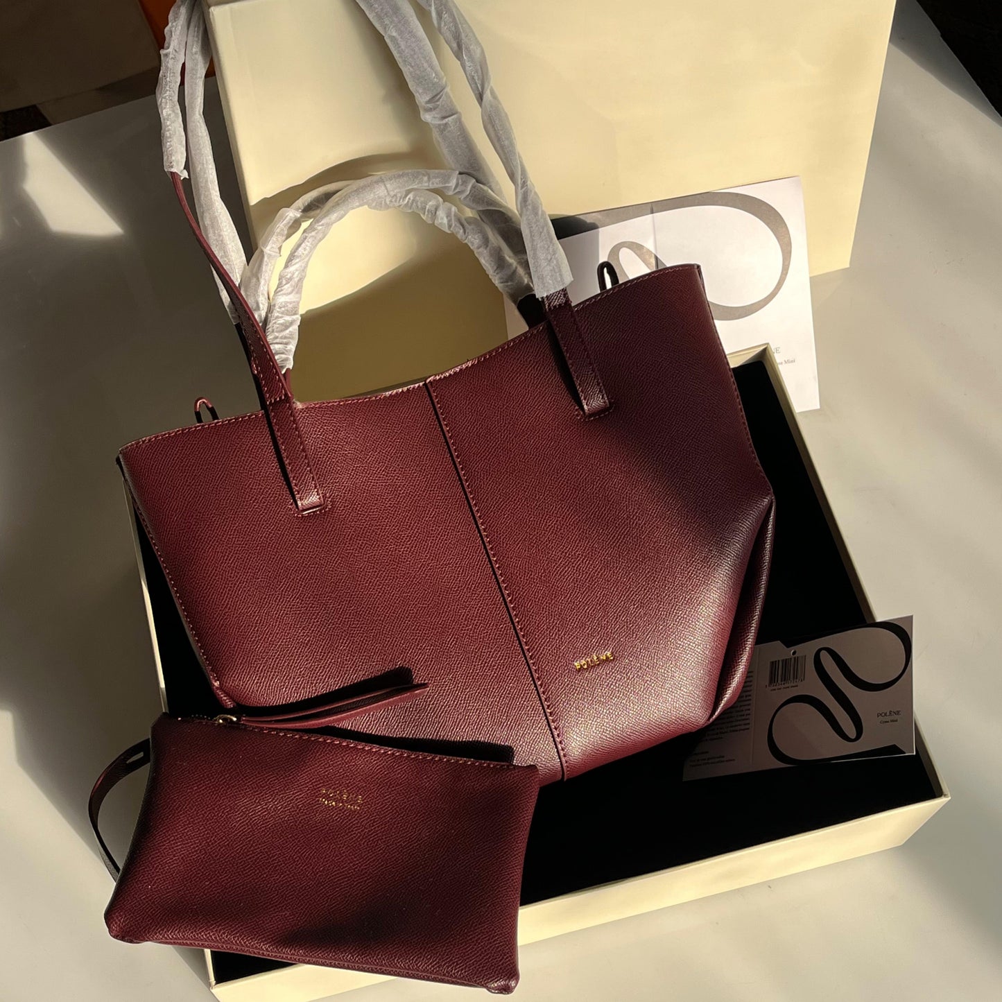 P-O-L-È-N-E CYME Mini – Elegant Women Bag | Premium Edition (Maroon)