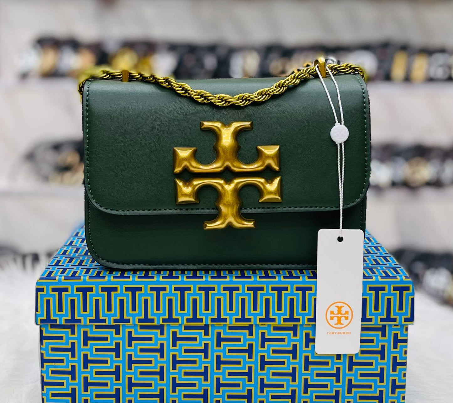 T-O-R-Y B-U-R-C-H Inspired Premium Women Bag – Luxury Edition (Green)