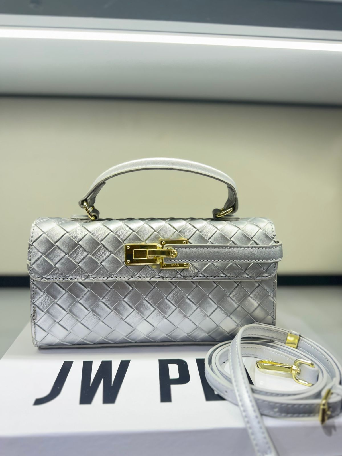 J-W-P-E-I Keyla Top Handle Women Bag – Premium Vegan Leather Edition (Silver)