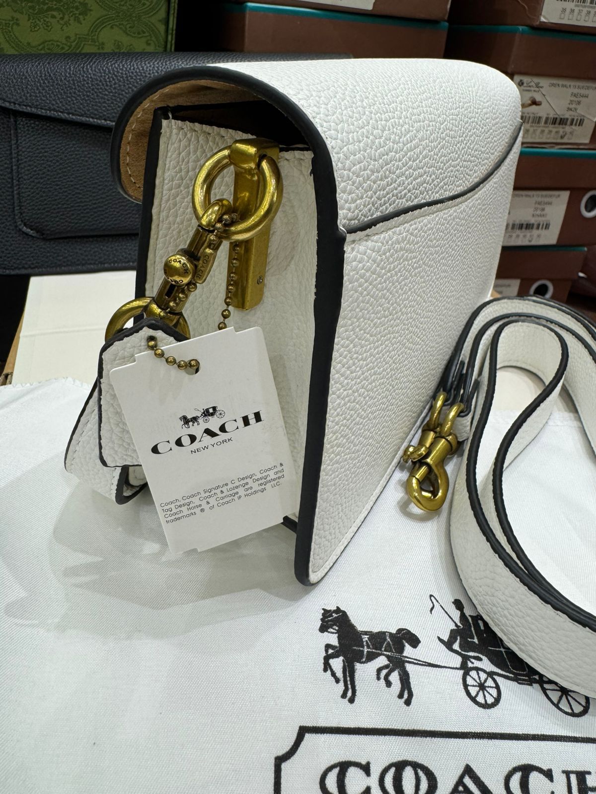 C-O-A-C-H Tabby-Inspired 26 Women Bag – Polished Leather | Premium Edition (White)