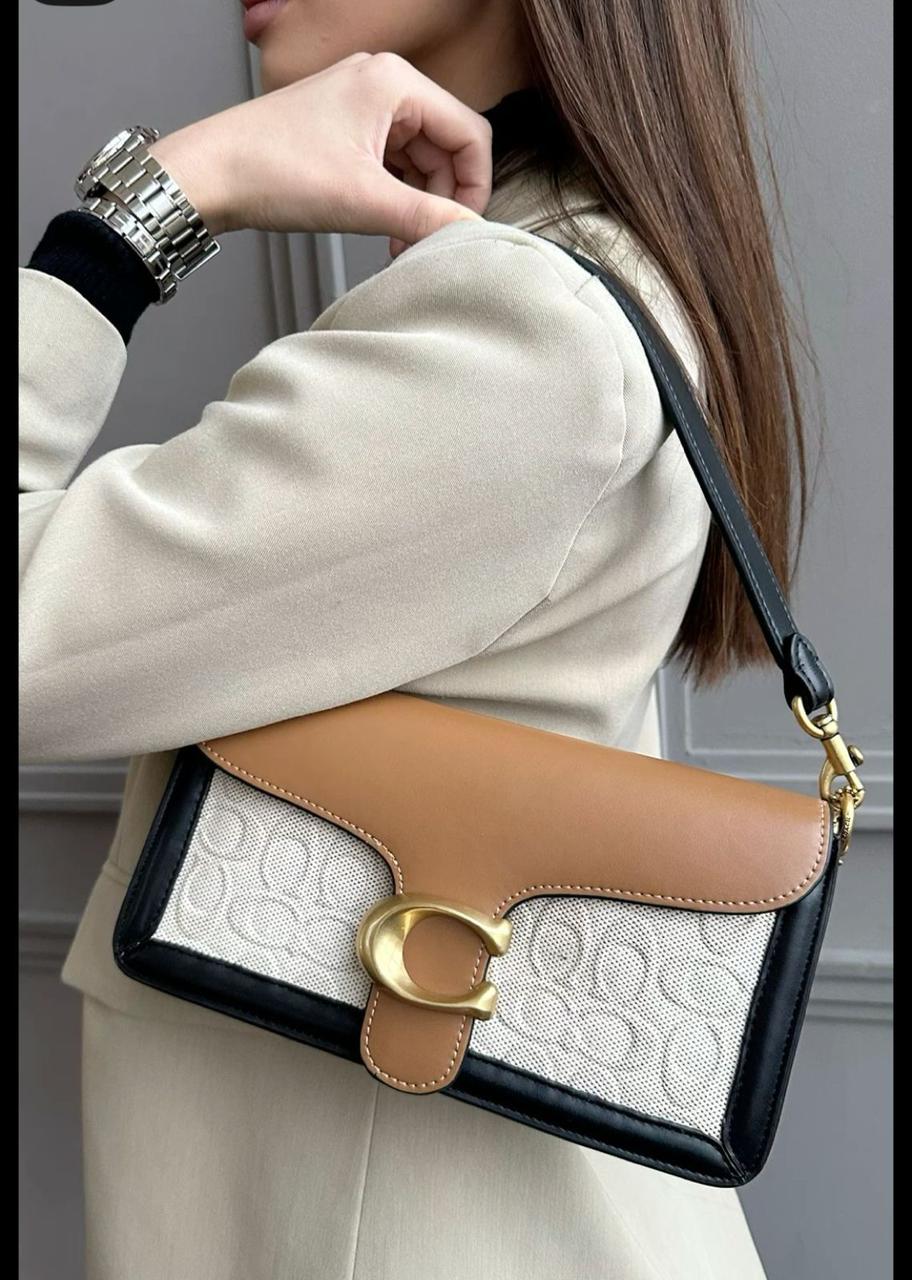 C-O-A-C-H Tabby Shoulder 26 Women Bag – Blocked Signature Premium Range (Beige)