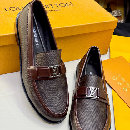L-O-U-I-S V-U-I-T-T-O-N Luxury Gents Formal Shoes – Premium Edition | (Brown)