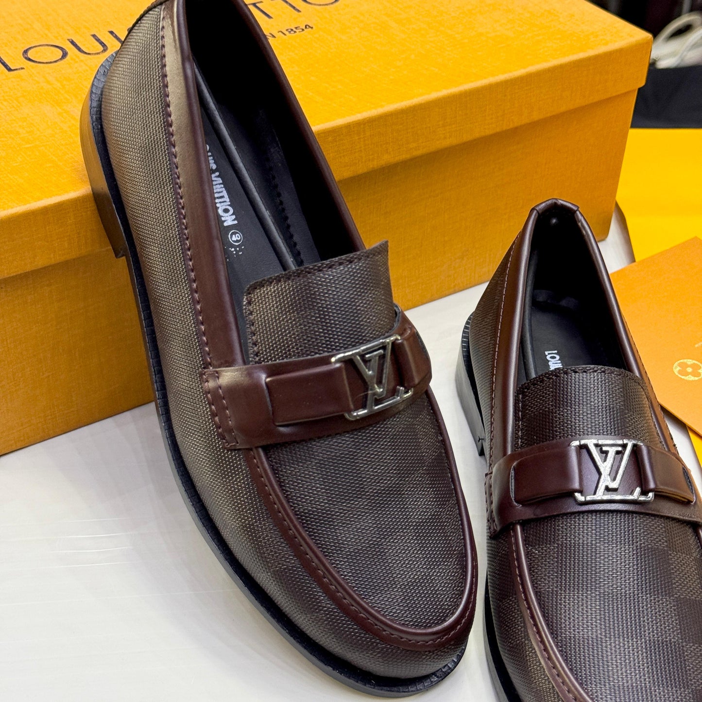 L-O-U-I-S V-U-I-T-T-O-N Luxury Gents Formal Shoes – Premium Edition | (Brown)