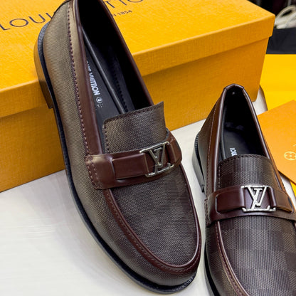 L-O-U-I-S V-U-I-T-T-O-N Luxury Gents Formal Shoes – Premium Edition | (Brown)