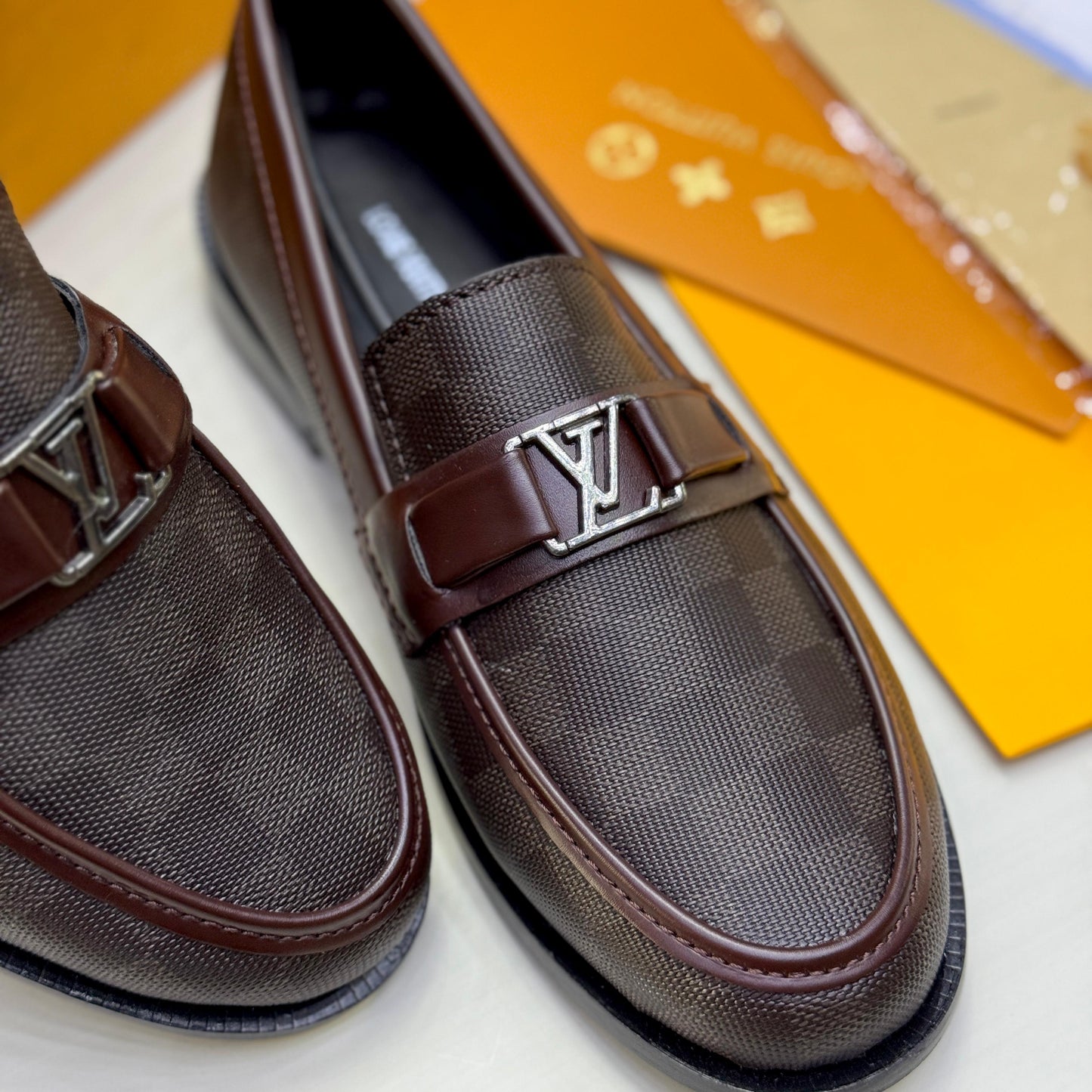 L-O-U-I-S V-U-I-T-T-O-N Luxury Gents Formal Shoes – Premium Edition | (Brown)