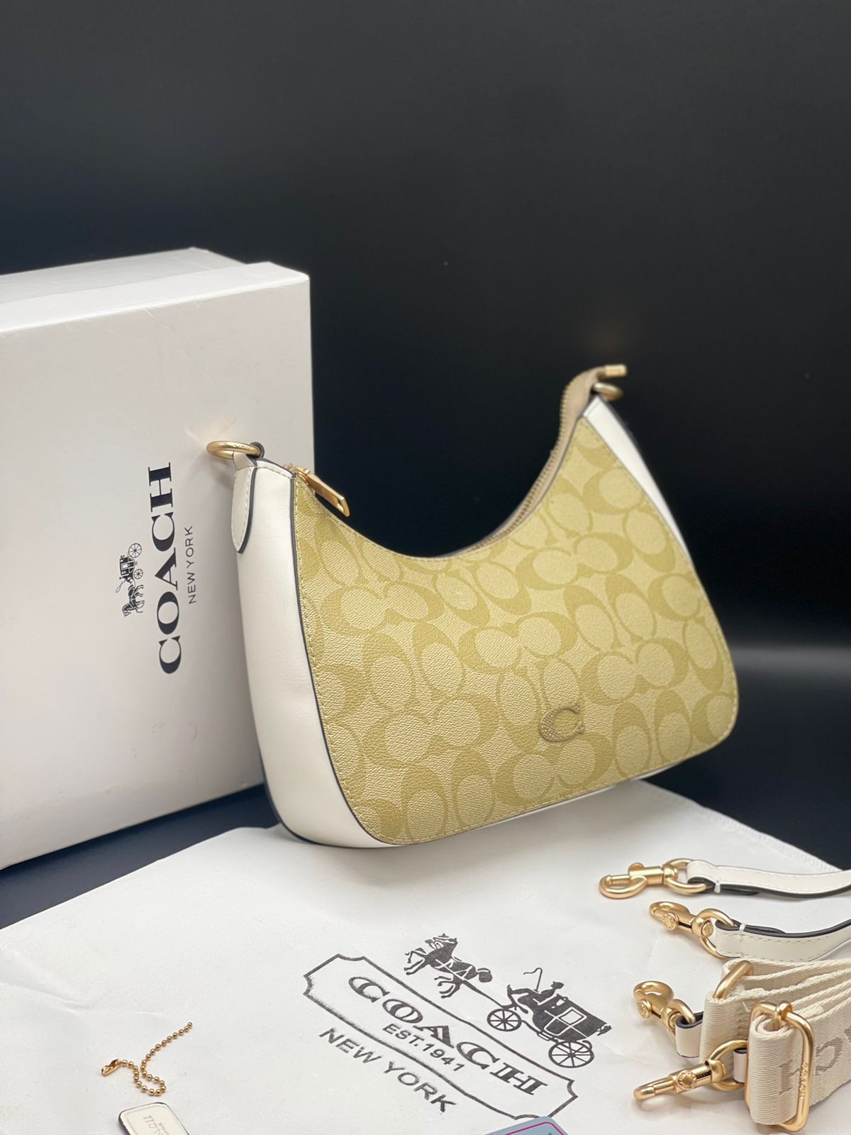 C-O-A-C-H Crossbody Women Bag – Luxury Edition (Beige)