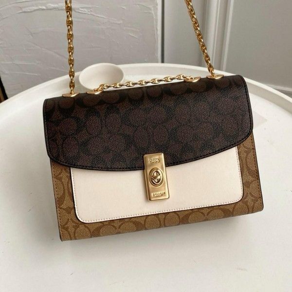 C-O-A-C-H Elegant Women Handbag – Luxury Edition with Full Brand Packaging (Brown-2)