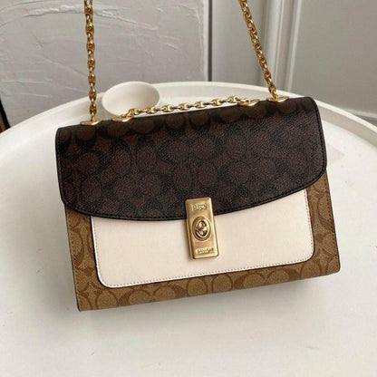 C-O-A-C-H Elegant Women Handbag – Luxury Edition with Full Brand Packaging (Brown-2)