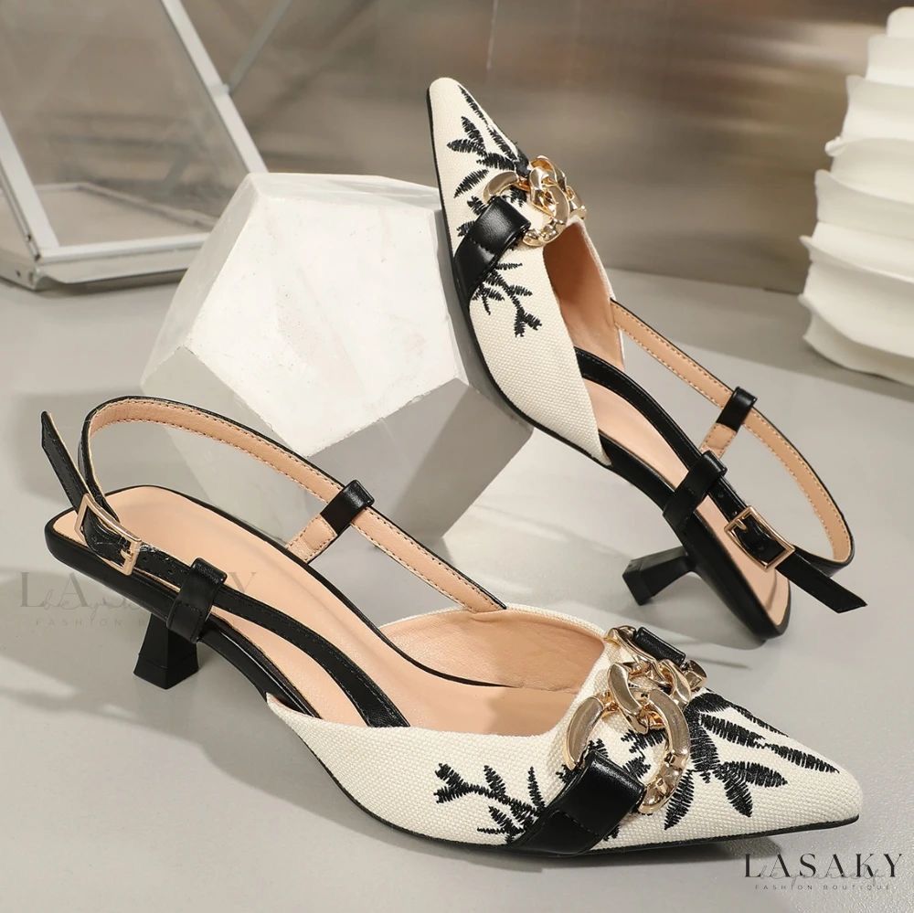 Z-A-R-A Embroidered Women Heels – Premium Edition (Black)