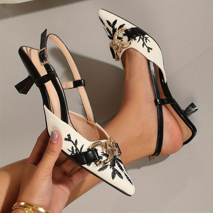 Z-A-R-A Embroidered Women Heels – Premium Edition (Black)
