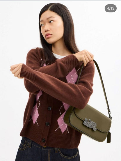 C-O-A-C-H Harper Shoulder Women Bag – Premium Edition (Green)