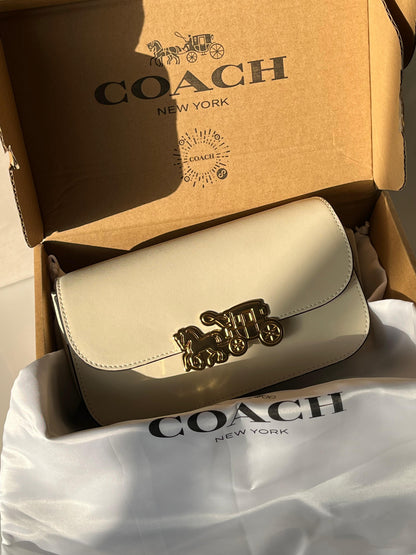 C-O-A-C-H Harper Shoulder Women Bag – Premium Edition (White)