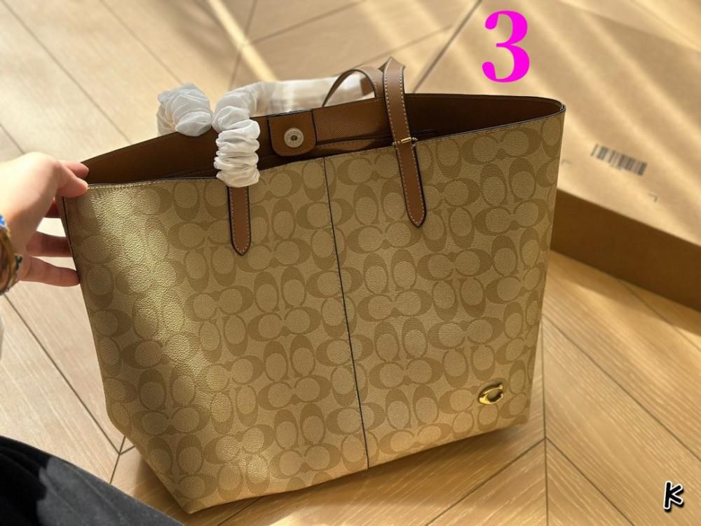 C-O-A-C-H North Tote Bag 32 – Premium Canvas & Leather Women Bag (Brown)