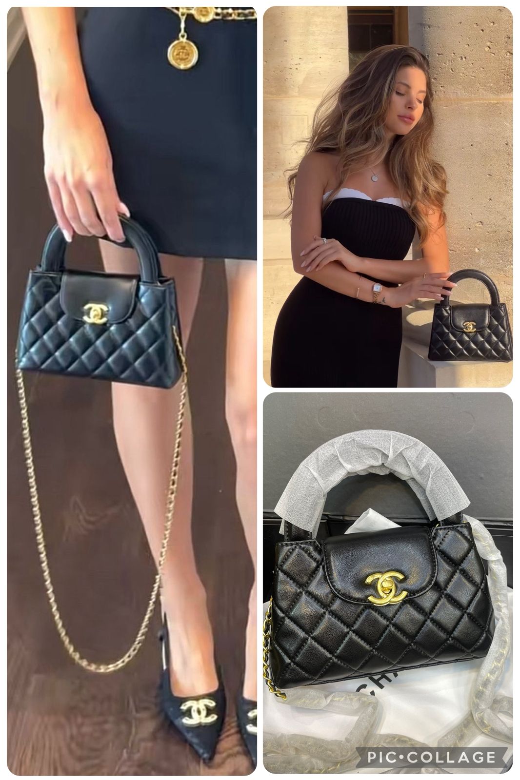 C-H-A-N-E-L KELLY MINI BAG SHINY AGED – Women Bag (Black)