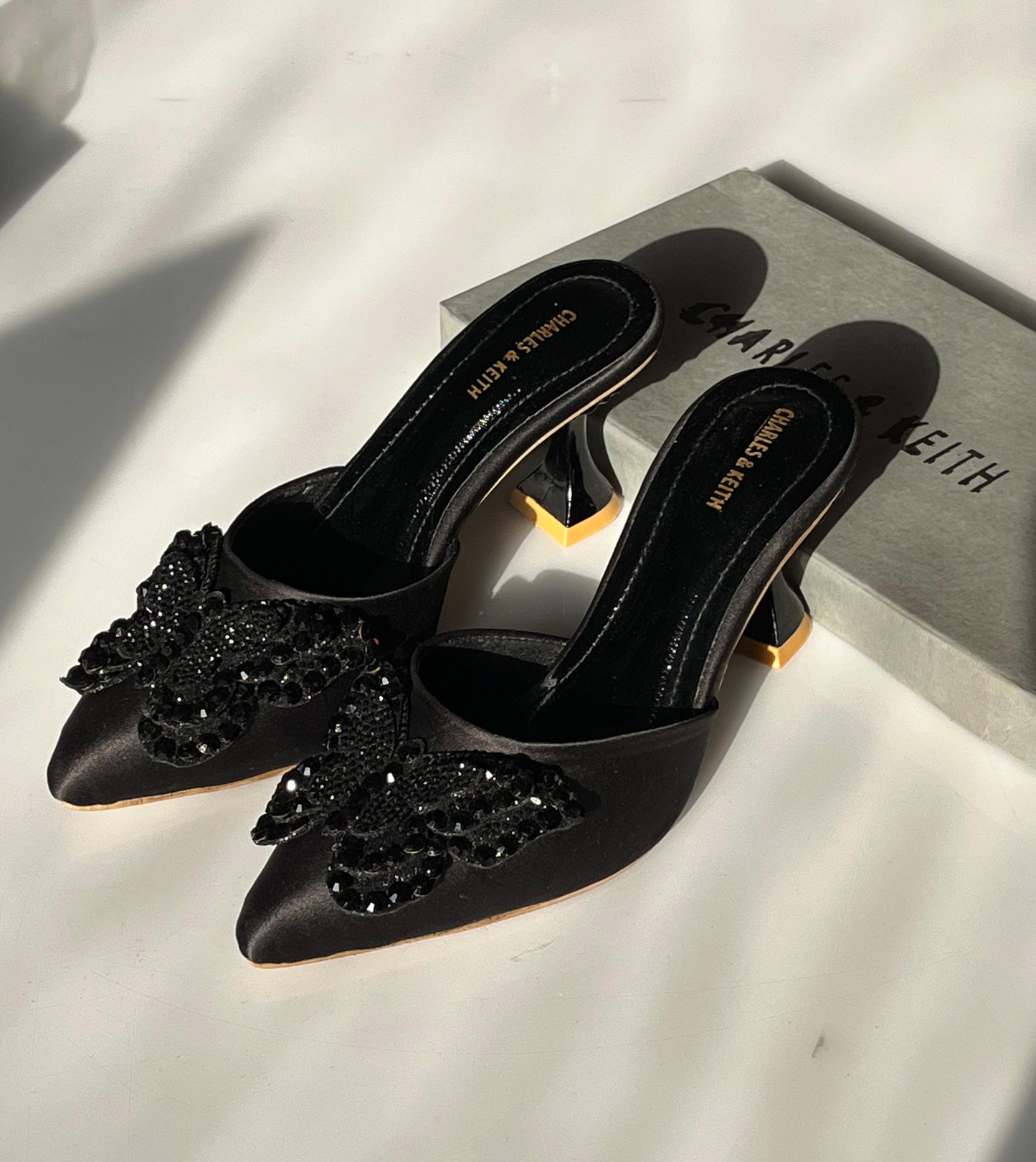 C-H-A-R-L-E-S & K-E-I-T-H Women Heels – Elegant Collection (Black)