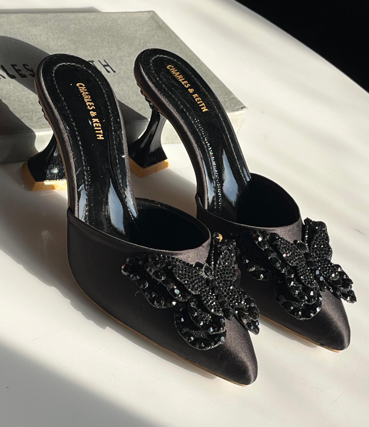 C-H-A-R-L-E-S & K-E-I-T-H Women Heels – Elegant Collection (Black)