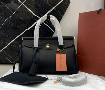 L-O-R-O P-I-A-N-A Loom Bag L32 – Refined Carry Women Bag (Black)