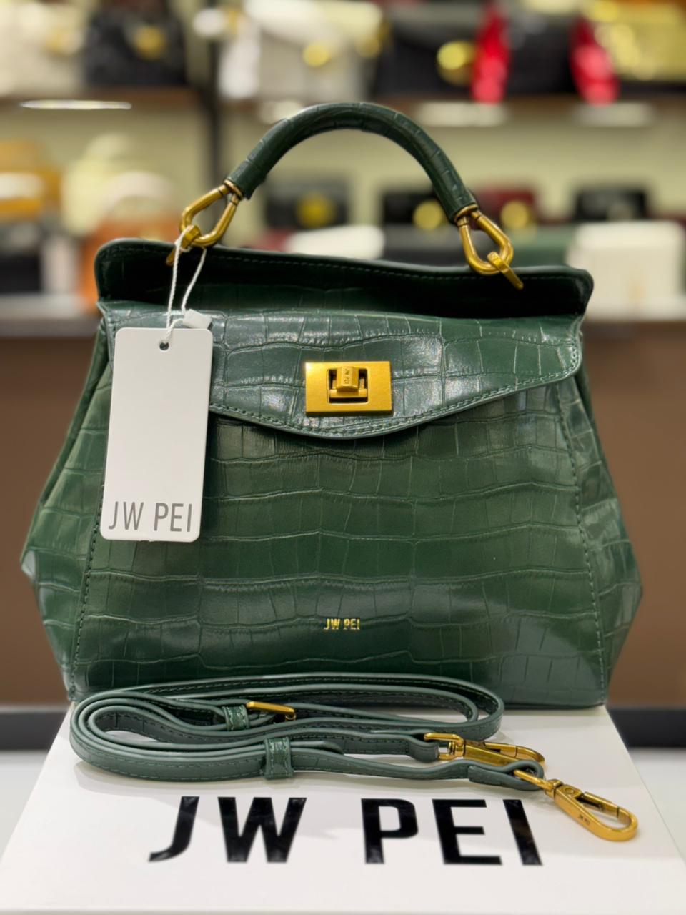 J-W P-E-I Lucia Classic Top Handle Women Bag – Elegant Everyday Style (Green)