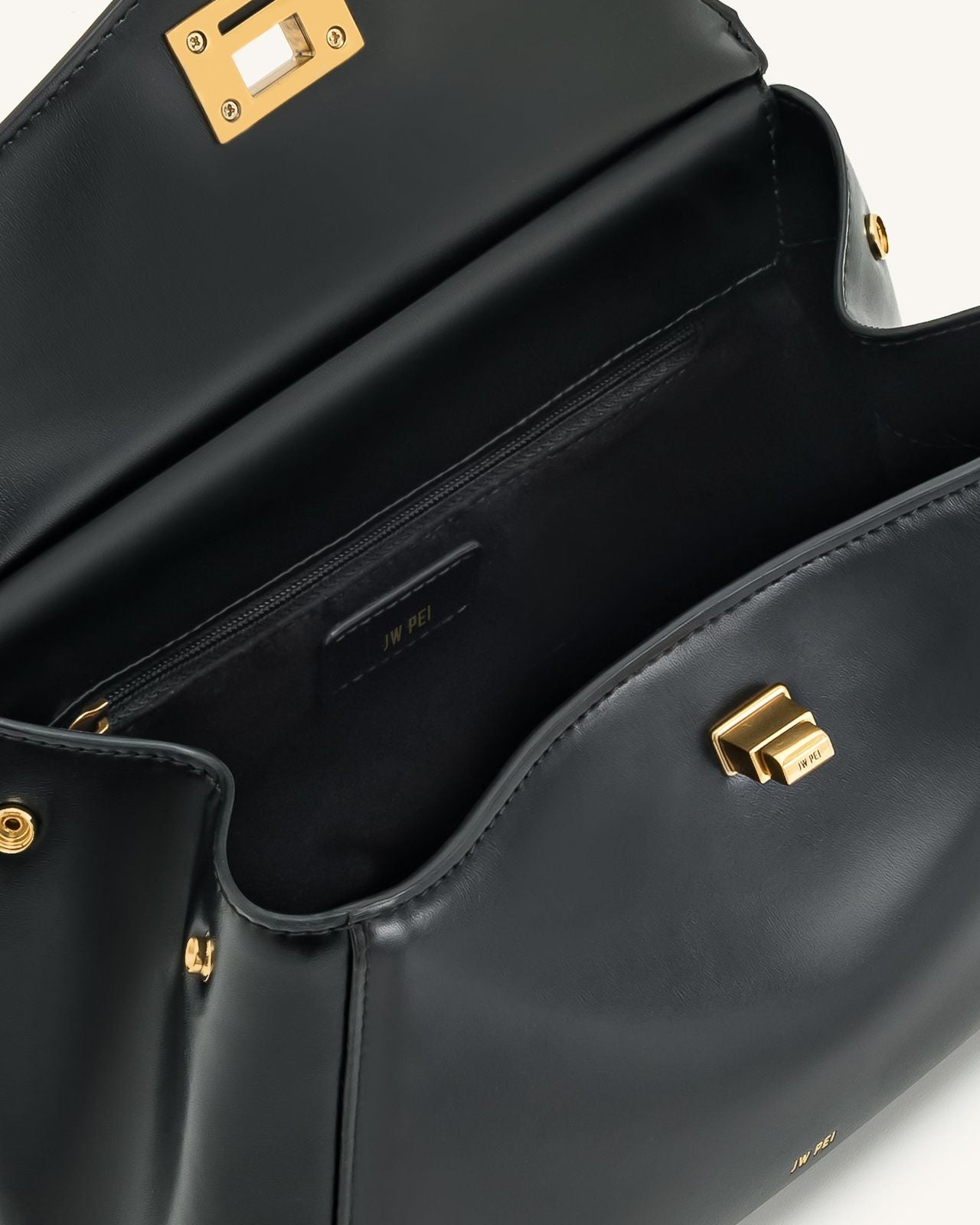 J-W P-E-I Lucia Classic Top Handle Women Bag – Elegant Everyday Style (Black)