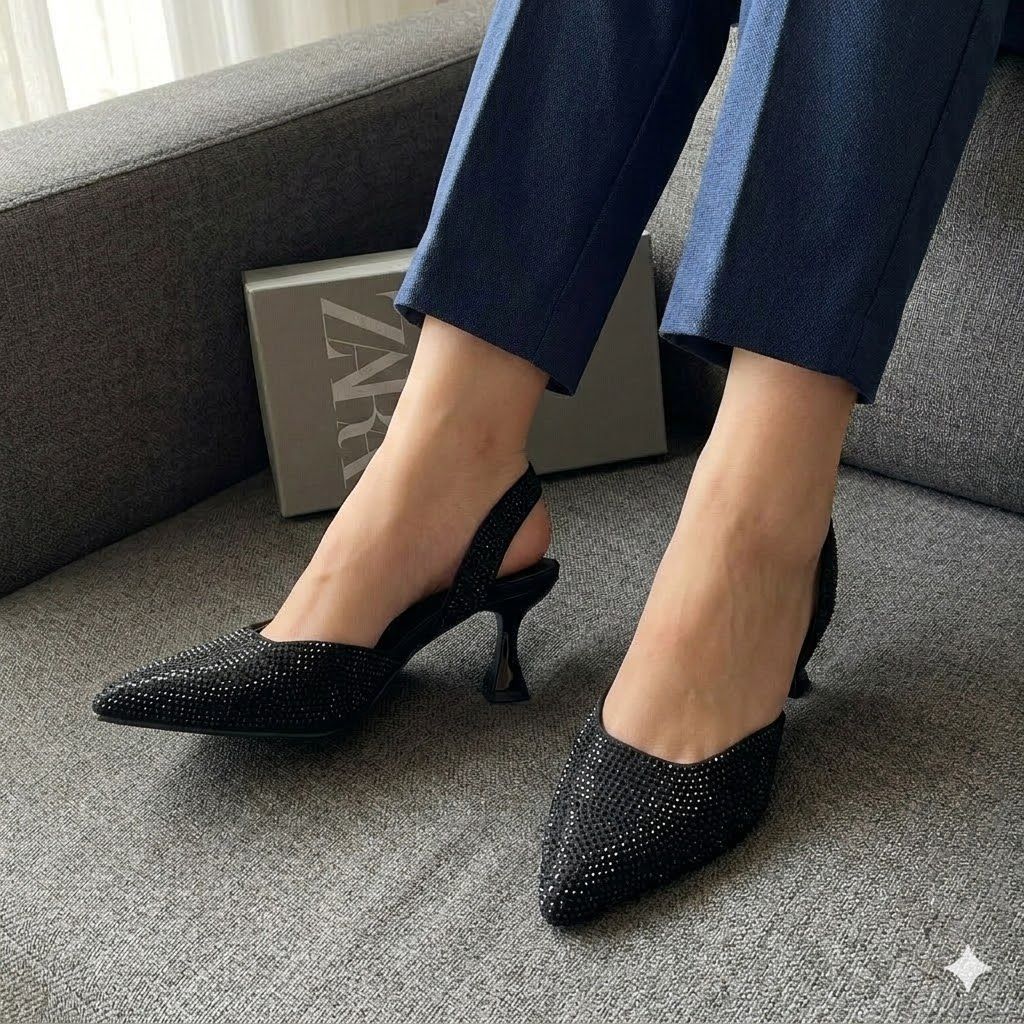 Z-A-R-A Women Heels – Elegant Style (Black)