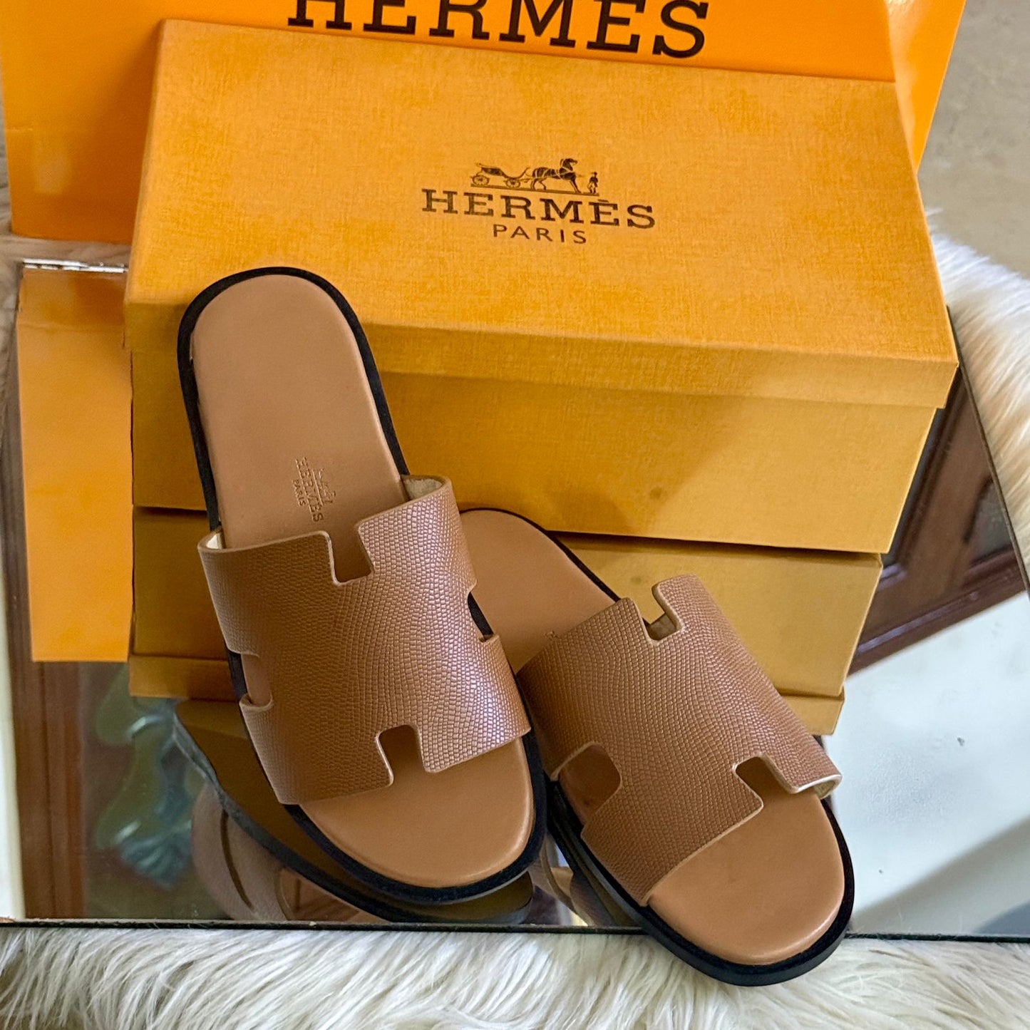 H-E-R-M-È-S Izmir Unisex Sandals – Premium Comfort Style (Beige)