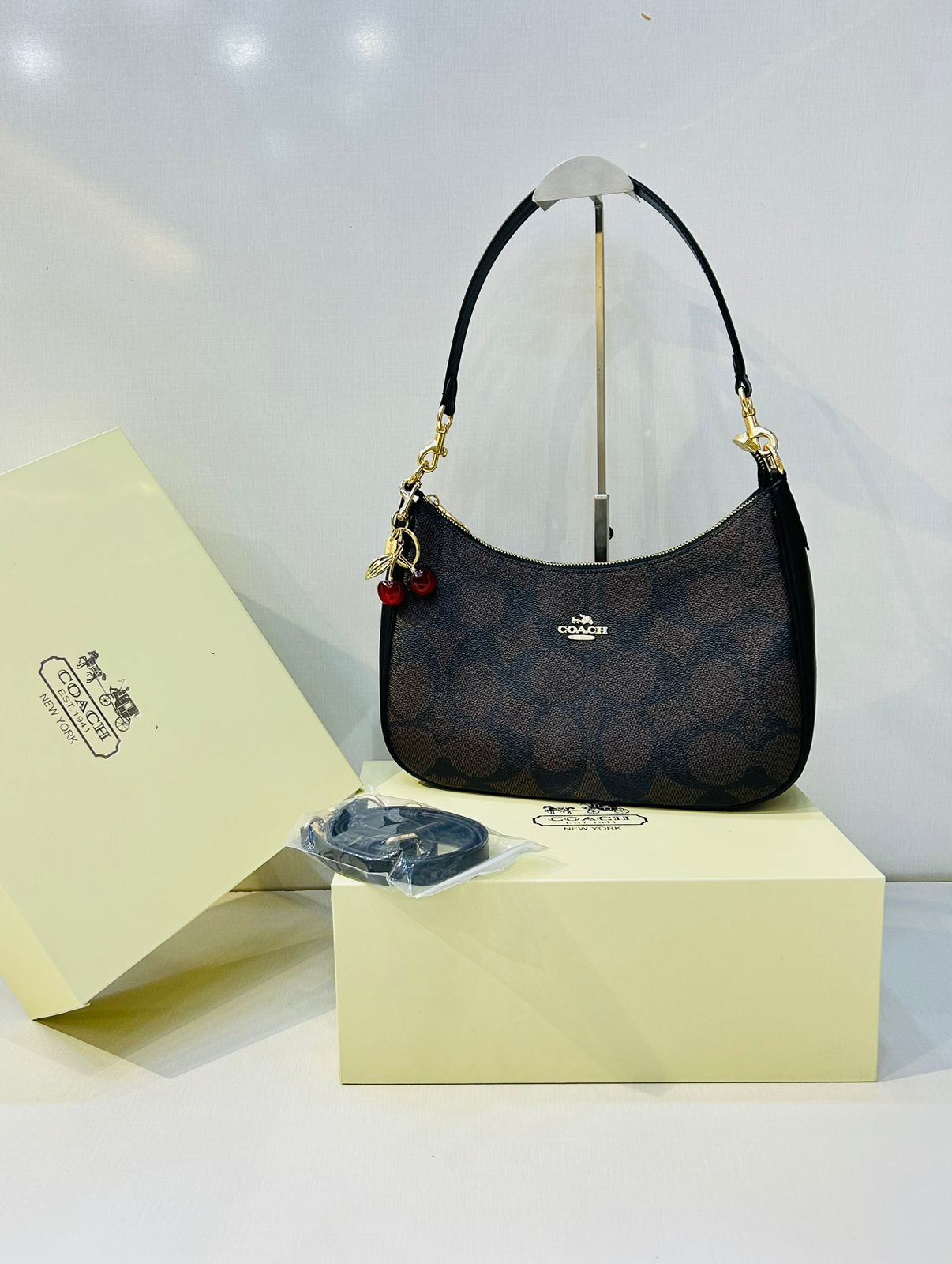 C-O-A-C-H Teri Bag Gift Set – Signature Canvas Women Bag (Black/Brown)