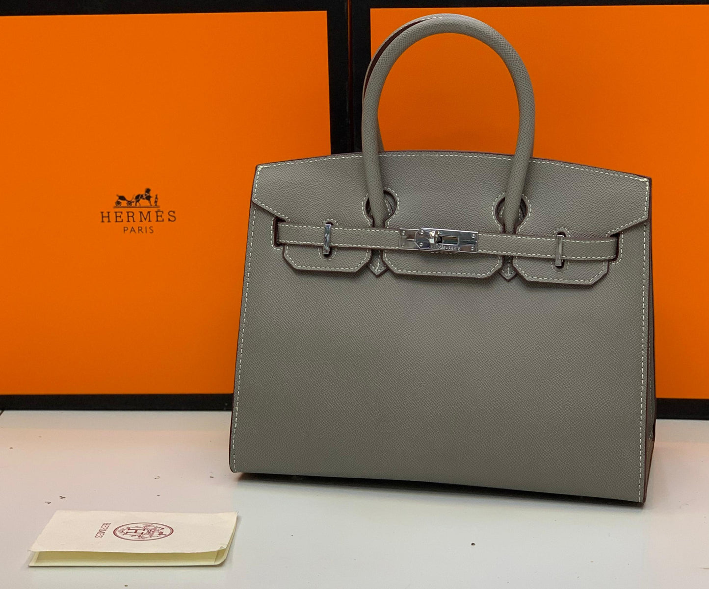 H-E-R-M-È-S Birkin Women Bag – Premium Luxury Edition (Grey)