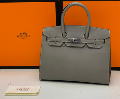 H-E-R-M-È-S Birkin Women Bag – Premium Luxury Edition (Grey)